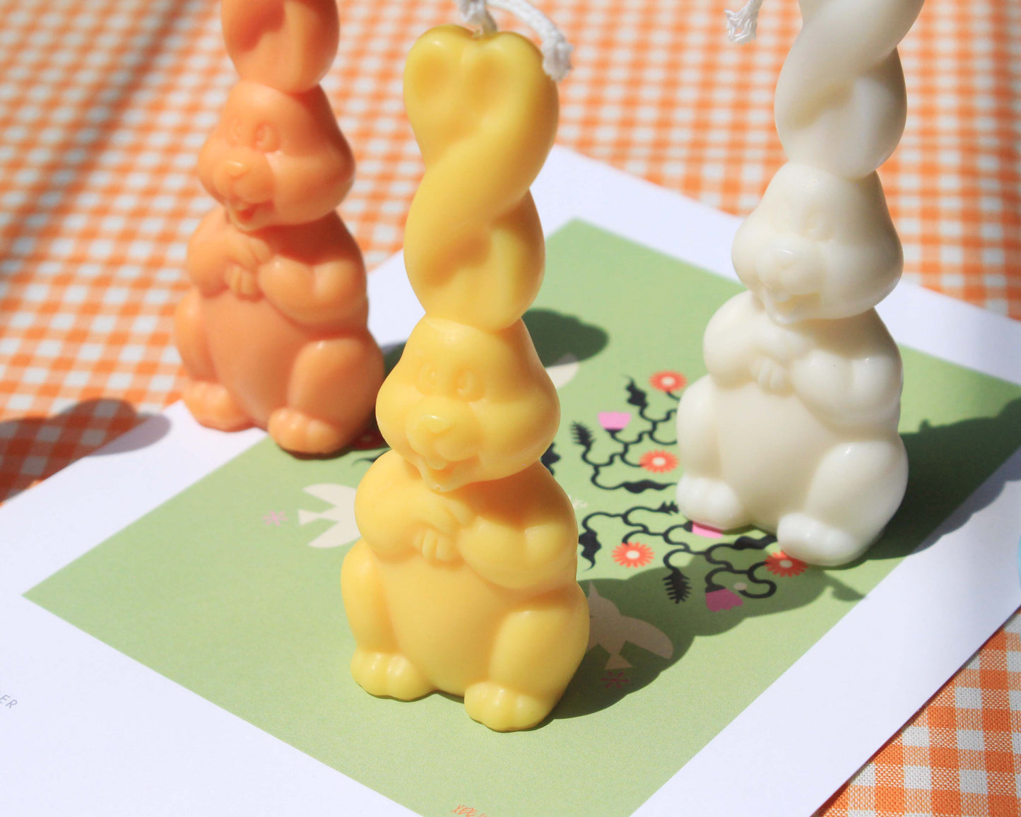 Pastel Bunny Candle